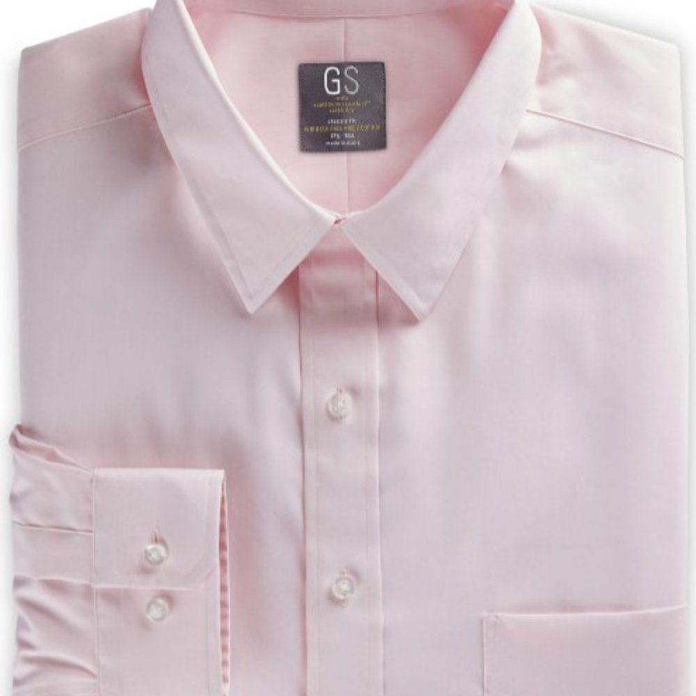 DXL Gold Series Wrinkle-Free Pink Dress Shirt